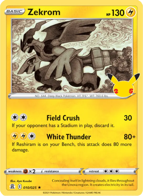 Zekrom, Pokémon card