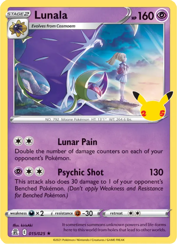 Lunala, Pokémon card