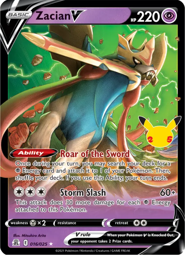 Zacian V, Pokémon card
