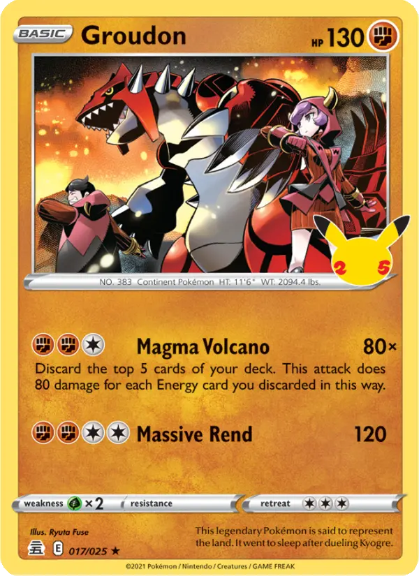 Groudon, Pokémon card