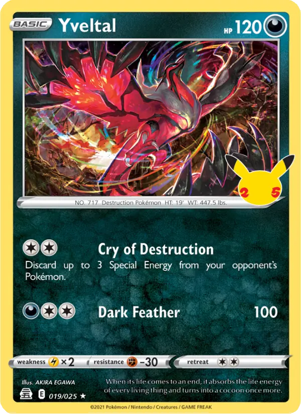 Yveltal, Pokémon card