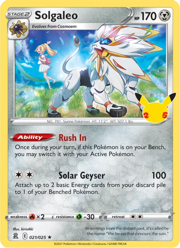 Solgaleo, Pokémon card