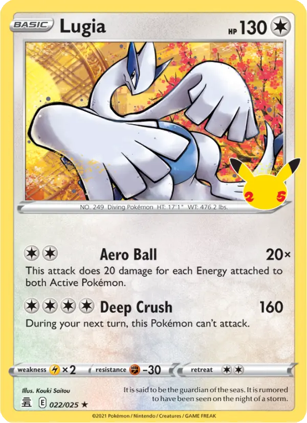 Lugia, Pokémon card