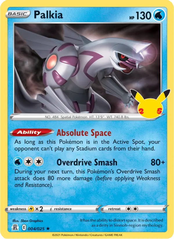 Palkia, Pokémon card