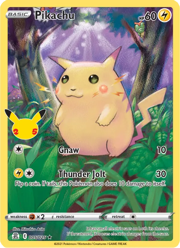 Pikachu, Pokémon card