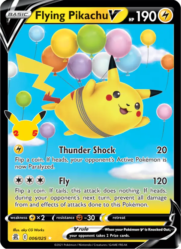 Flying Pikachu V, Pokémon card