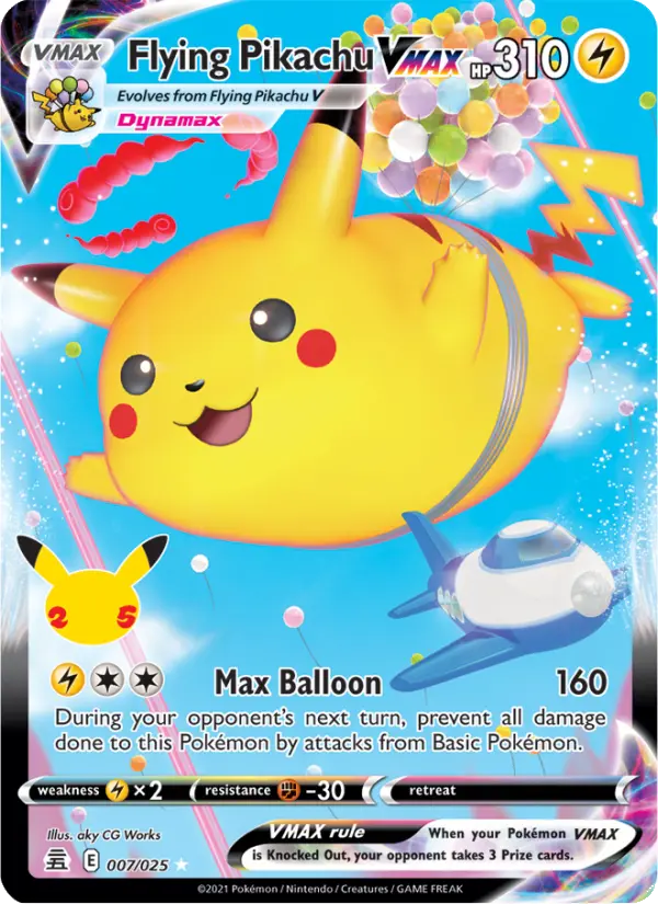 Flying Pikachu VMAX, Pokémon card