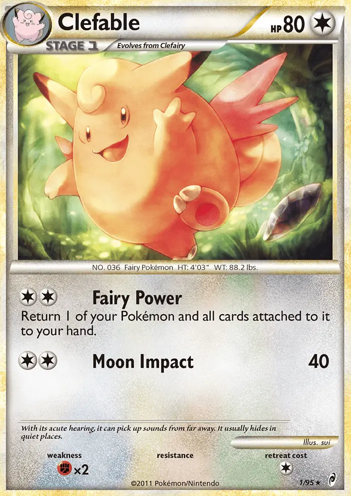 Clefable, Pokémon card