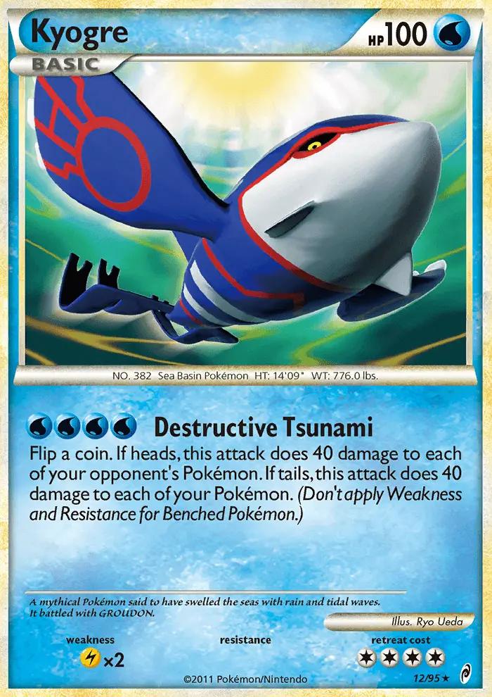 Kyogre, Pokémon card