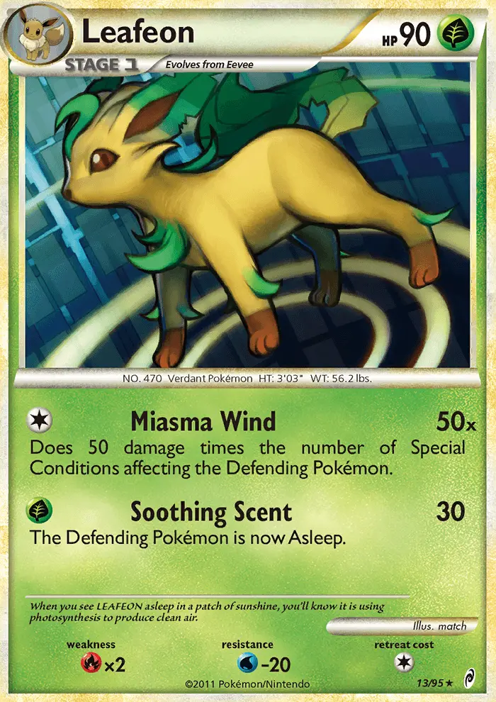 Leafeon, Pokémon card
