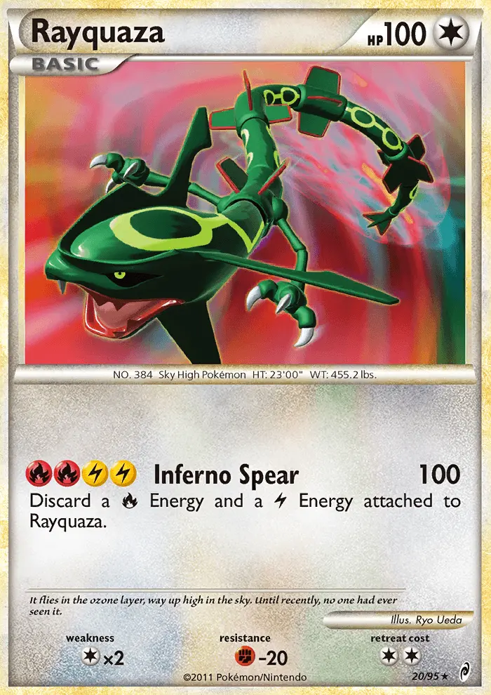 Rayquaza, Pokémon card
