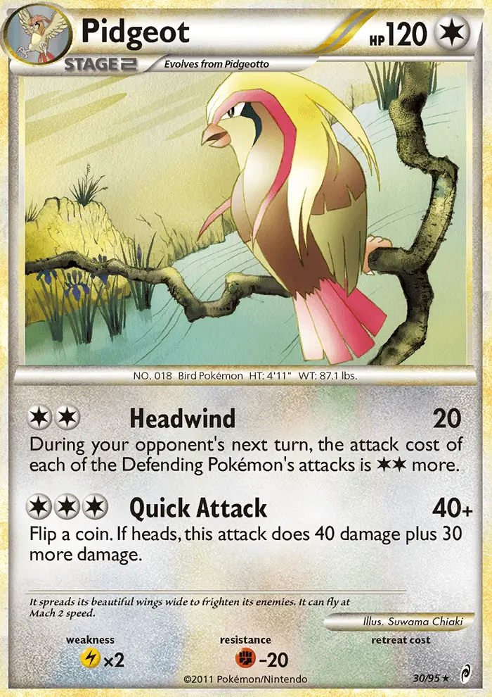 Pidgeot, Pokémon card