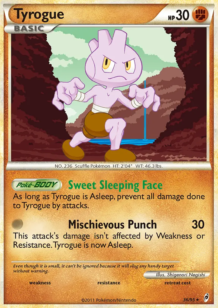 Tyrogue, Pokémon card