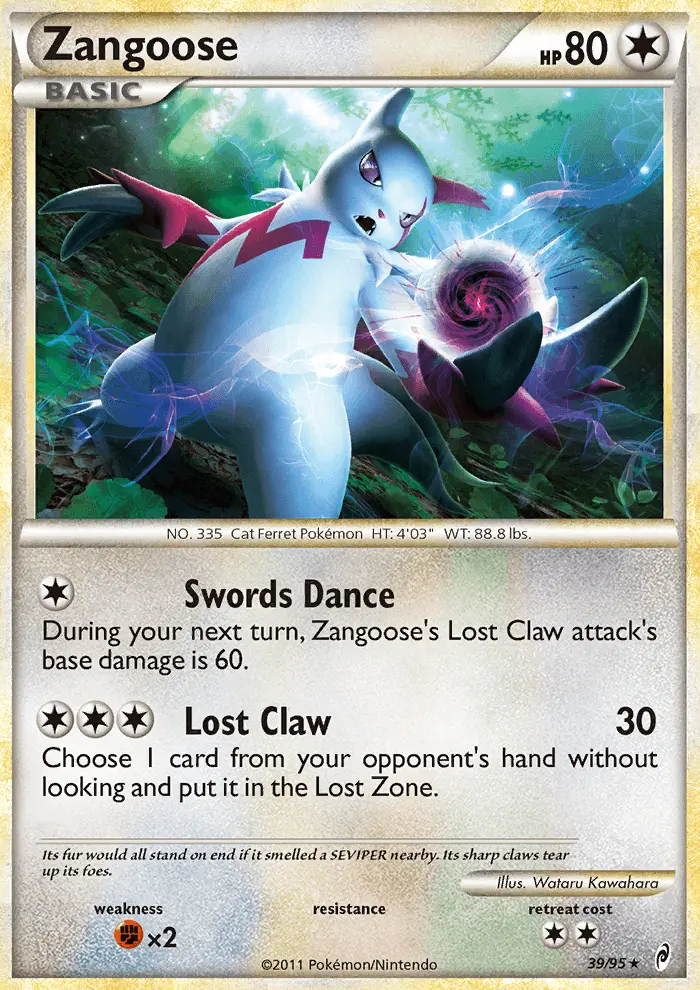 Zangoose, Pokémon card