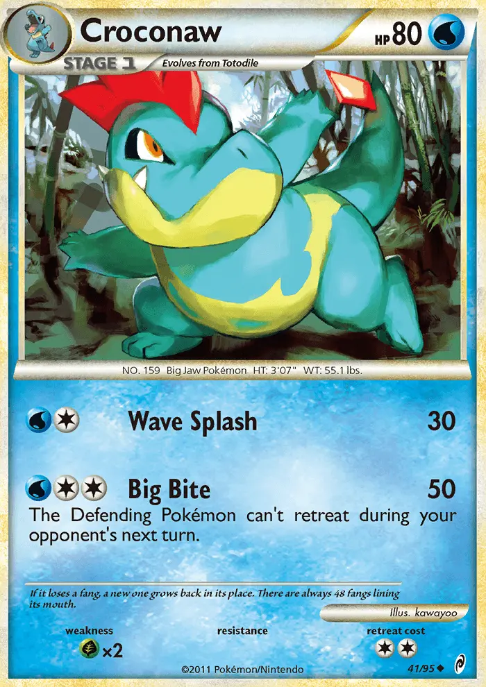 Croconaw, Pokémon card