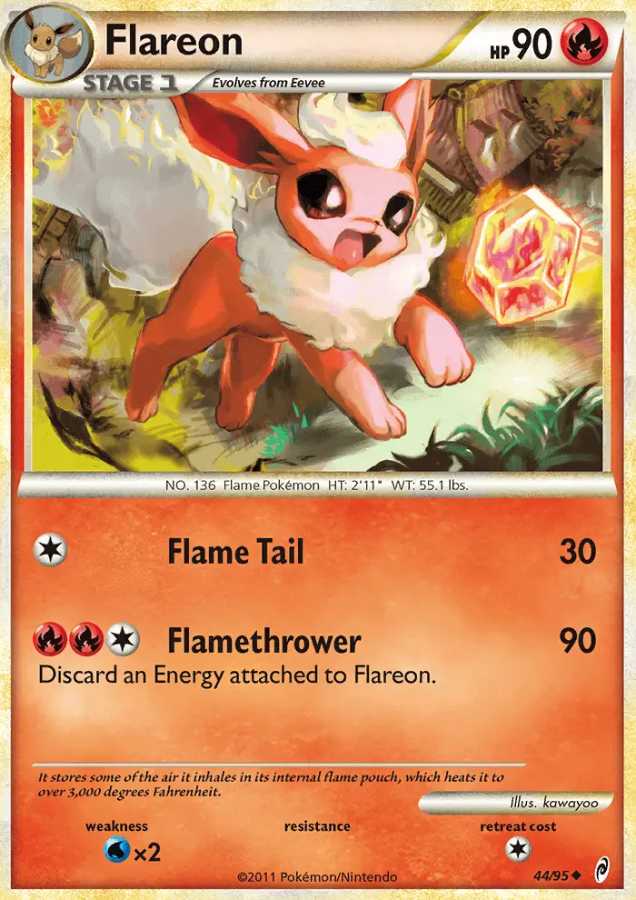 Flareon, Pokémon card