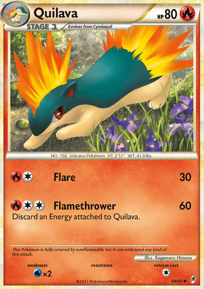 Quilava, Pokémon card