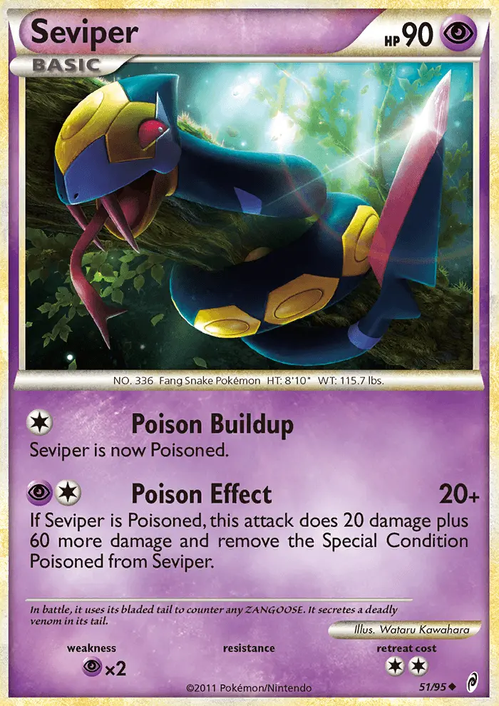 Seviper, Pokémon card