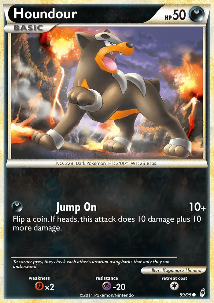 Houndour, Pokémon card