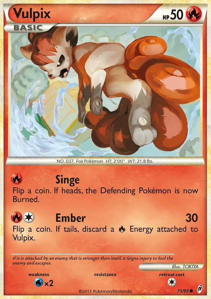 Vulpix, Pokémon card