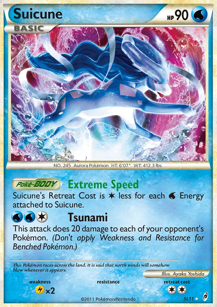 Suicune, Pokémon card