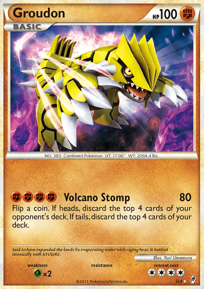 Groudon, Pokémon card