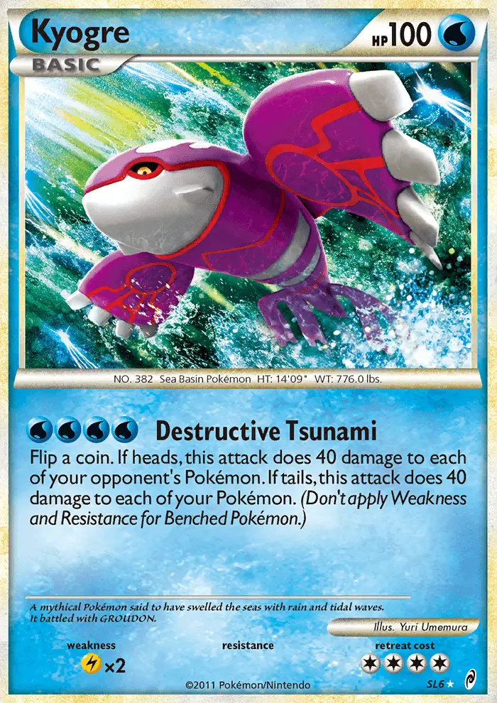 Kyogre, Pokémon card