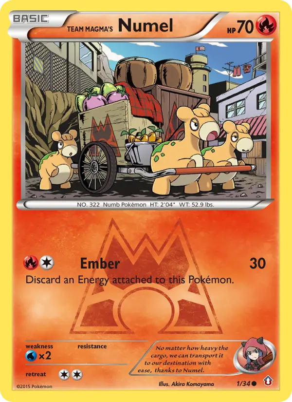 Team Magma's Numel, Pokémon card