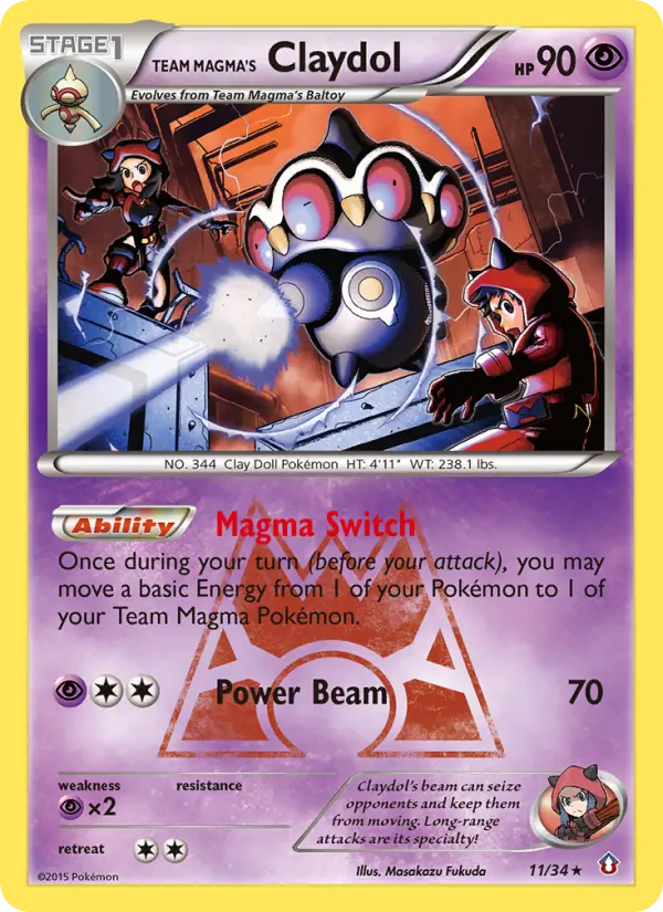 Team Magma's Claydol, Pokémon card