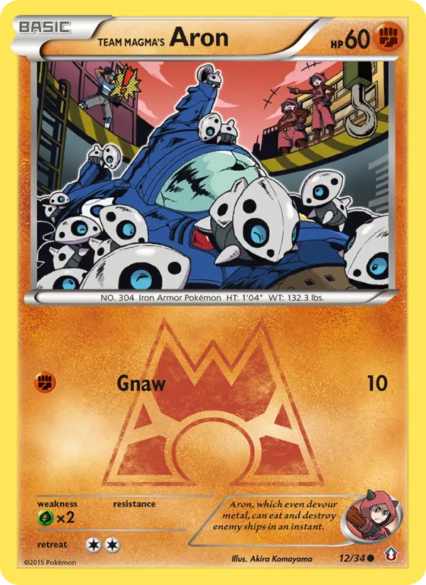 Team Magma's Aron, Pokémon card