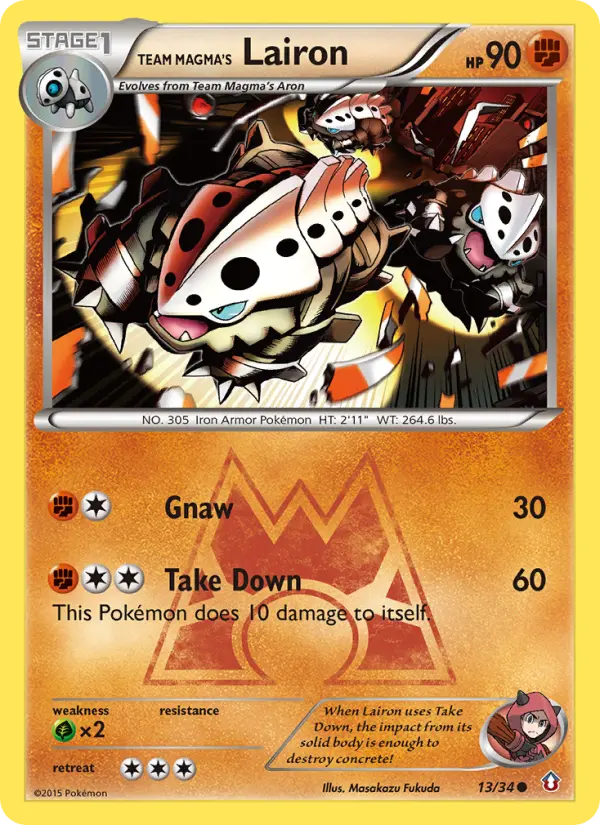 Team Magma's Lairon, Pokémon card