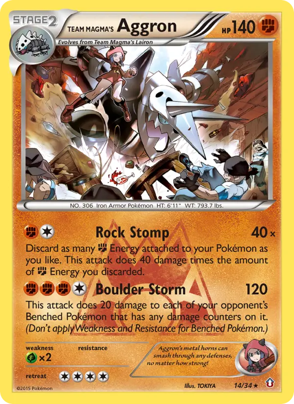 Team Magma's Aggron, Pokémon card