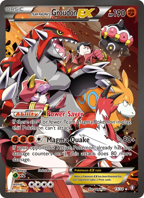 Team Magma's Groudon EX, Pokémon card