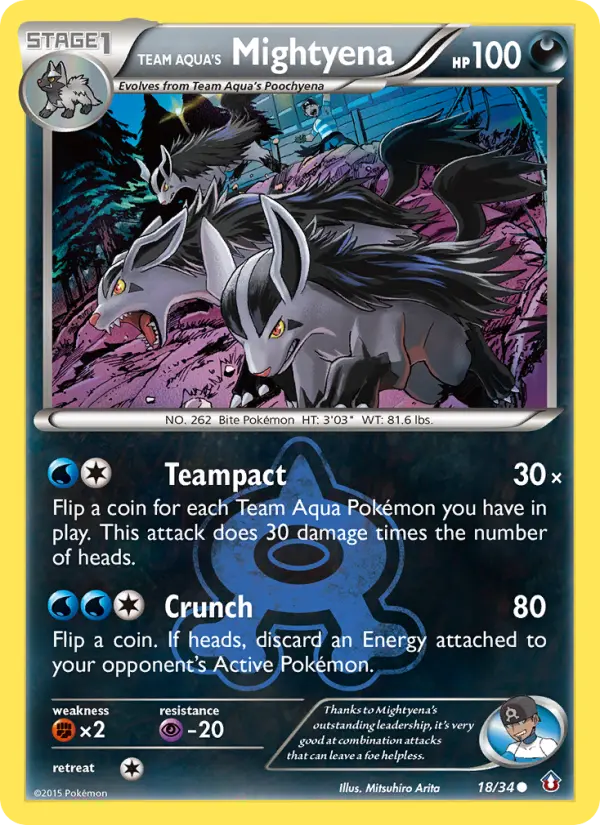 Team Aqua's Mightyena, Pokémon card