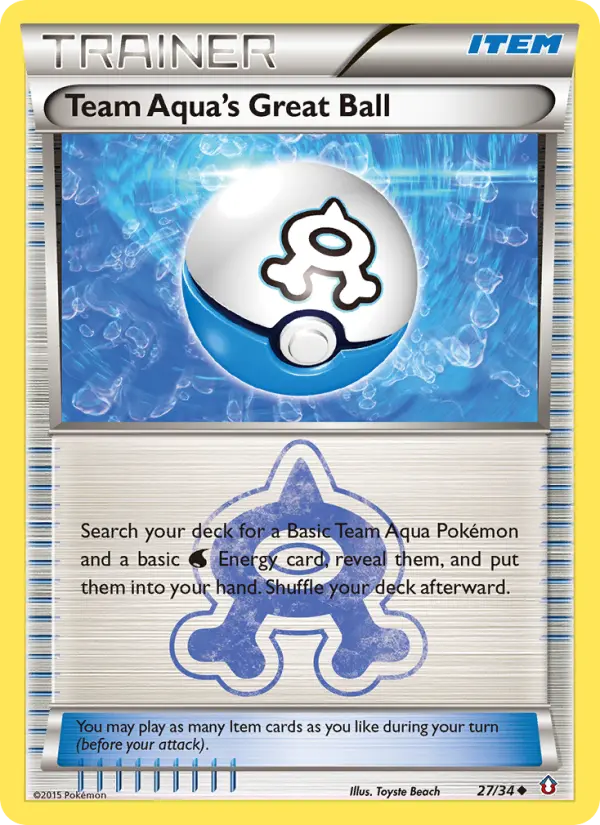 Team Aqua's Great Ball, Pokémon card