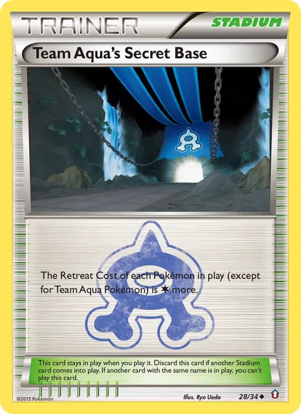 Team Aqua's Secret Base, Pokémon card