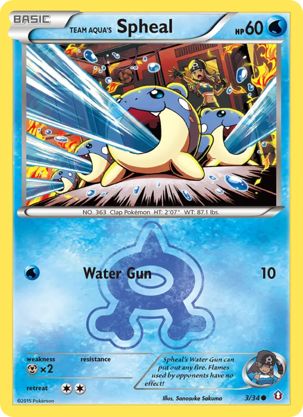Team Aqua's Spheal, Pokémon card