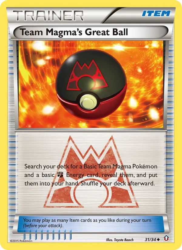 Team Magma's Great Ball, Pokémon card