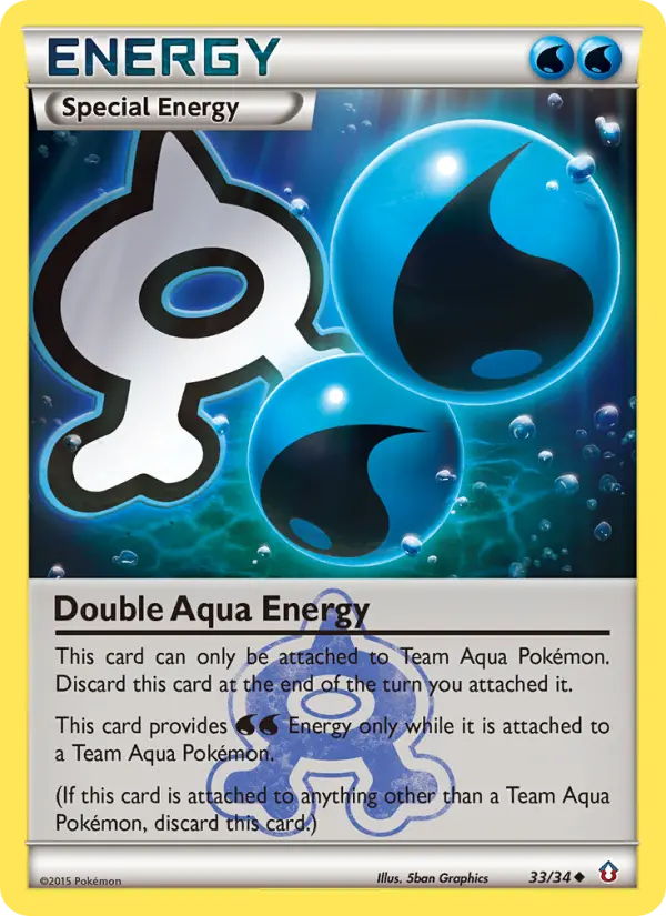 Double Aqua Energy, Pokémon card