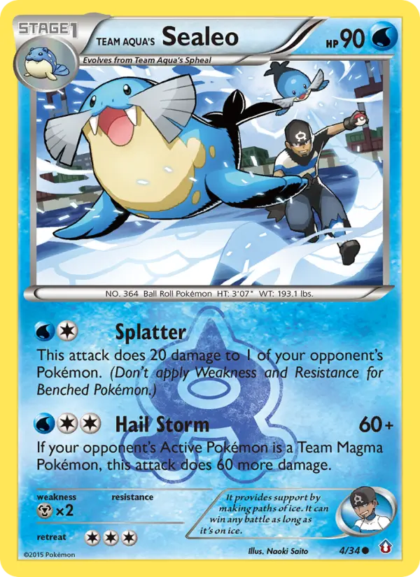 Team Aqua's Sealeo, Pokémon card