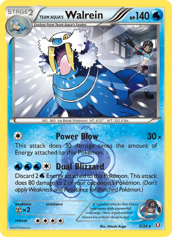 Team Aqua's Walrein, Pokémon card
