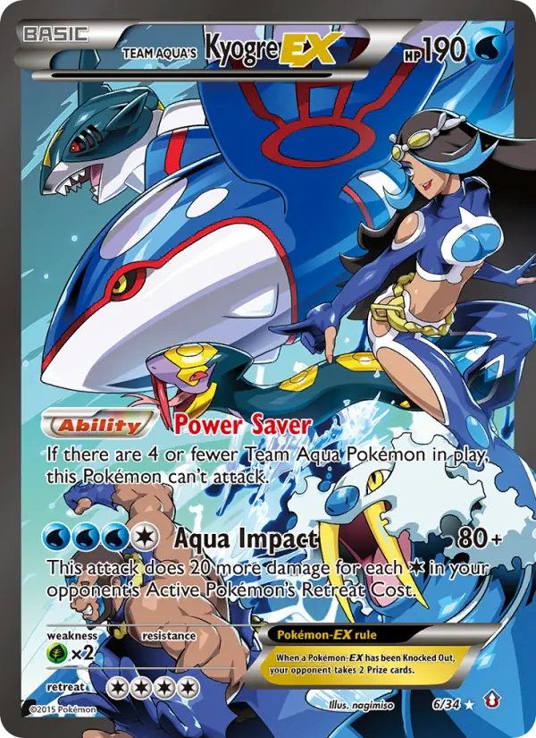 Team Aqua's Kyogre EX, Pokémon card