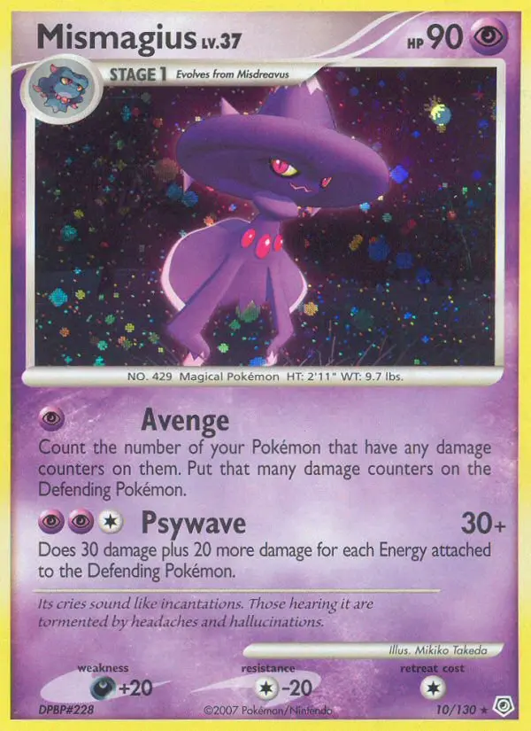 Mismagius, Pokémon card