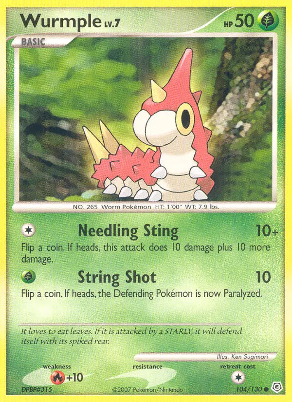 Wurmple, Pokémon card