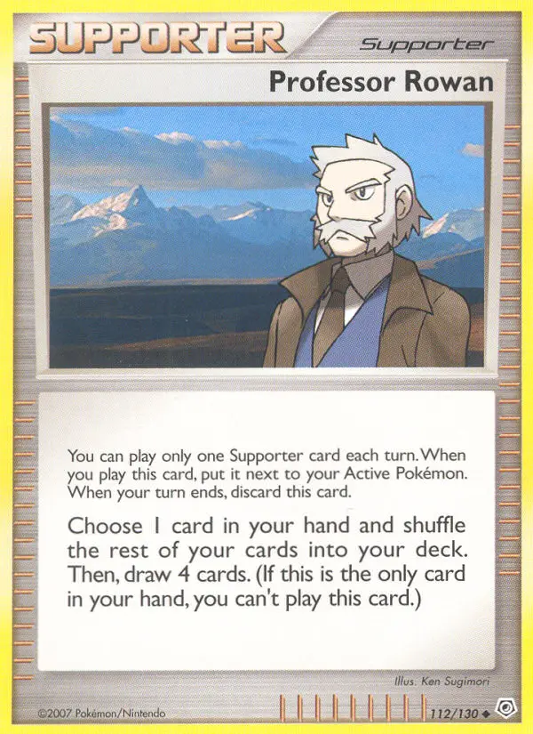 Professor Rowan, Pokémon card