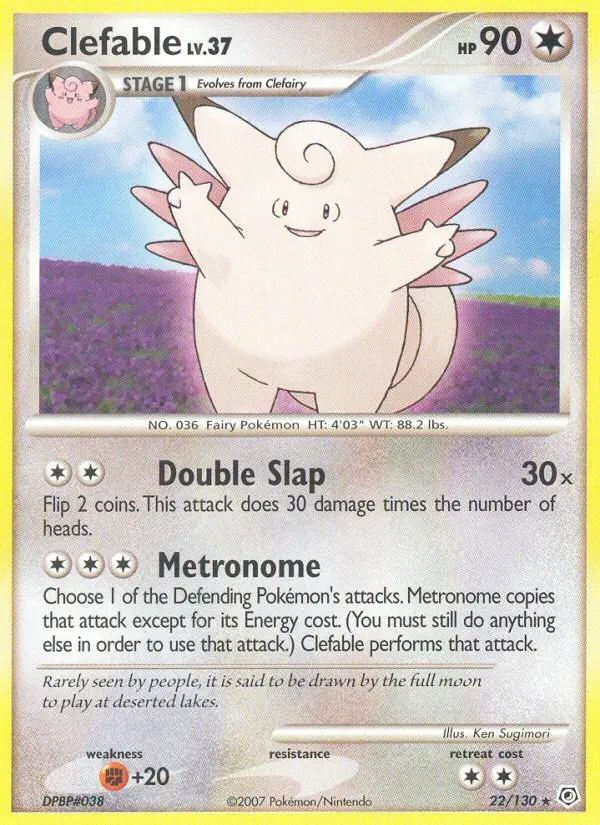 Clefable, Pokémon card
