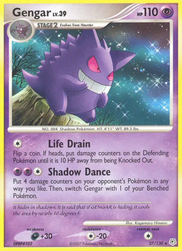 Gengar, Pokémon card