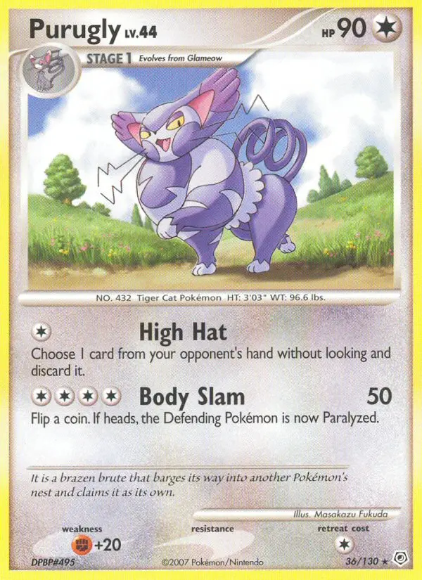 Purugly, Pokémon card