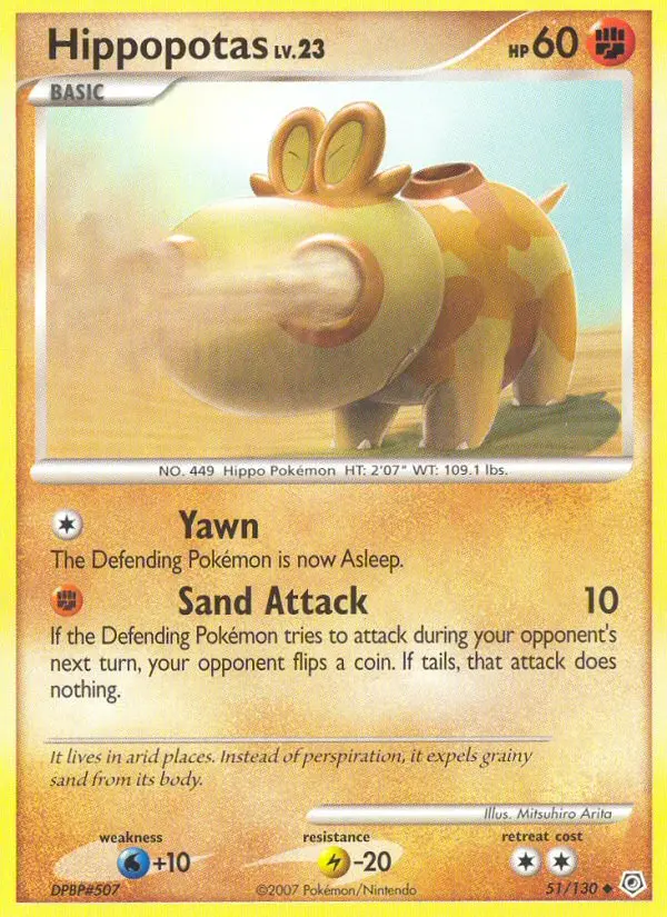 Hippopotas, Pokémon card