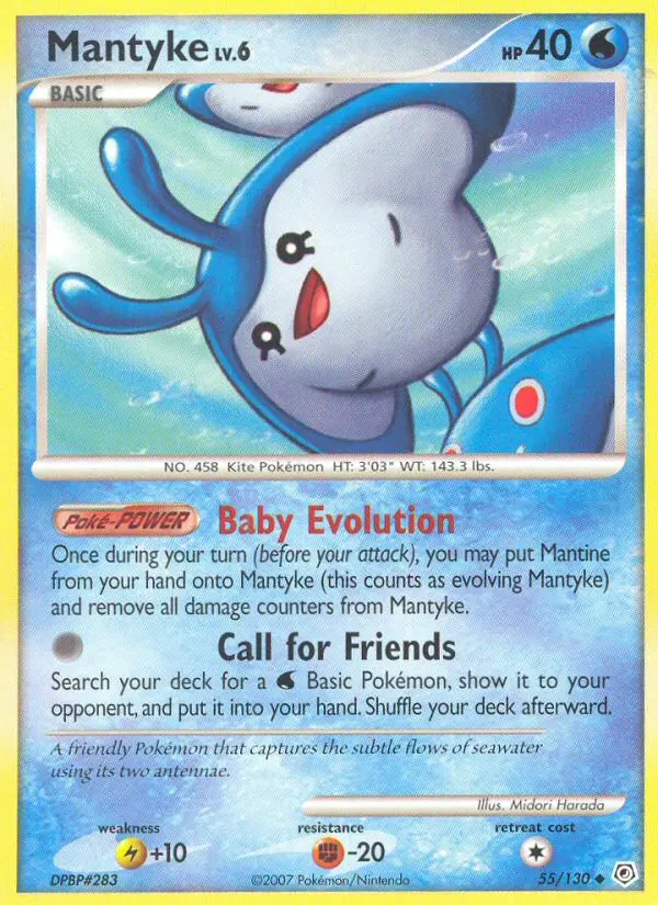 Mantyke, Pokémon card